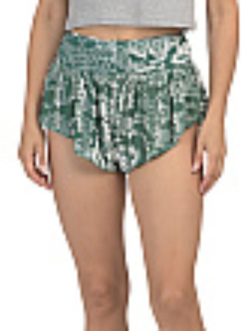 FREE PEOPLE Women's Size Medium Green Velvet Snow Angel Micro Shorts NWTS
